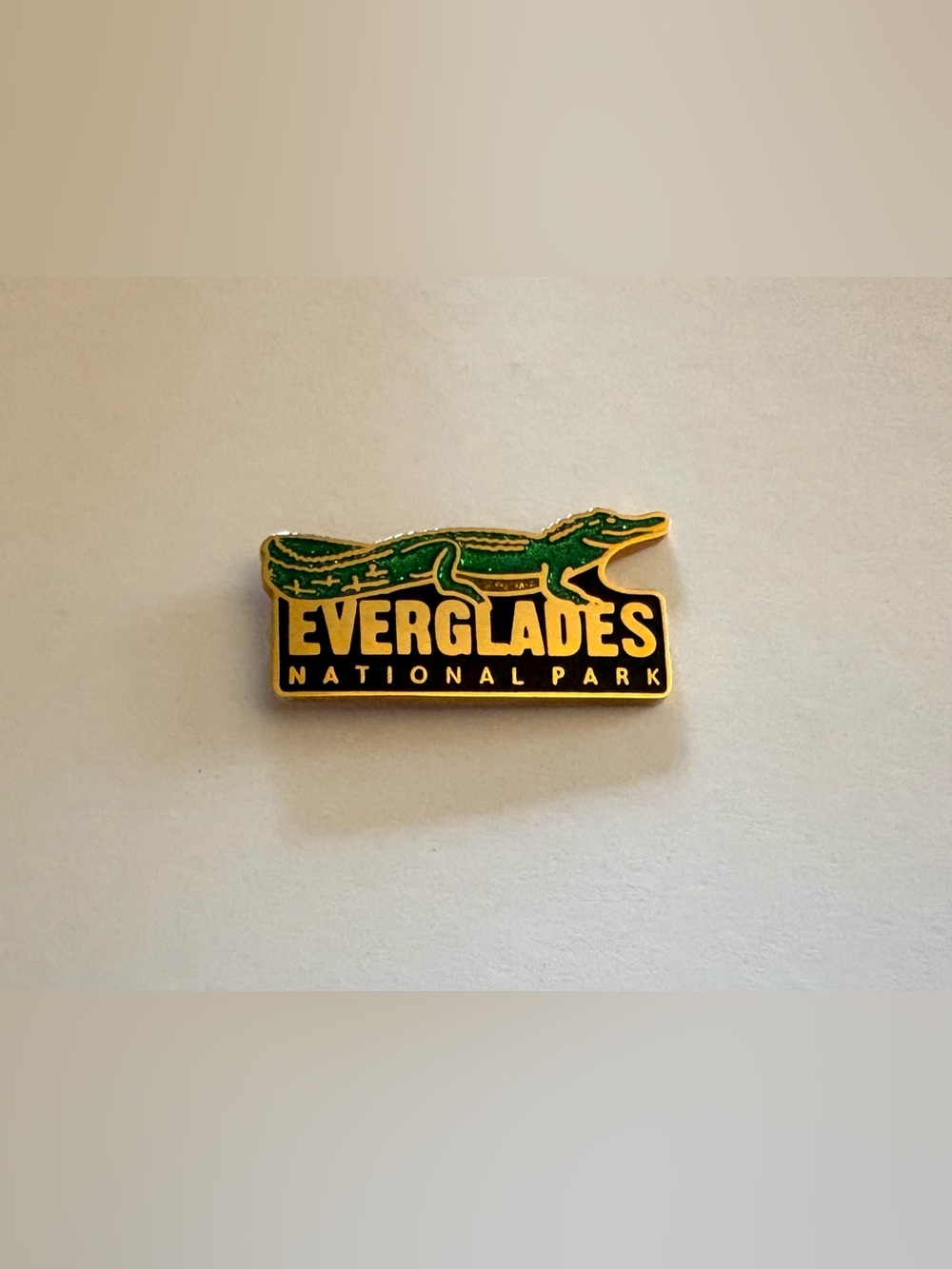 Vintage Everglades National Park Alligator Enamel Lapel Pin